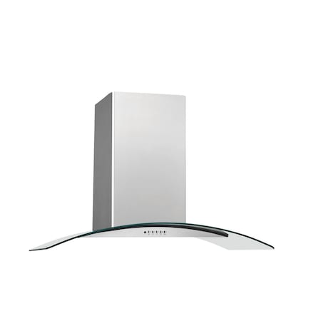 Frigidaire 42-inch Glass Island Range Hood with 3 Speeds and 400 CFM Centrifugal Blower FHPC4260LS